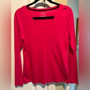 BRAND NEW - Talbots long sleeve V-neck tee